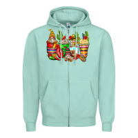 Seafoam mexican gnomes coffee cups Zipper Hoodie - Zillion Design Studio