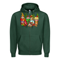 Sports Green mexican gnomes coffee cups Zipper Hoodie - Zillion Design Studio