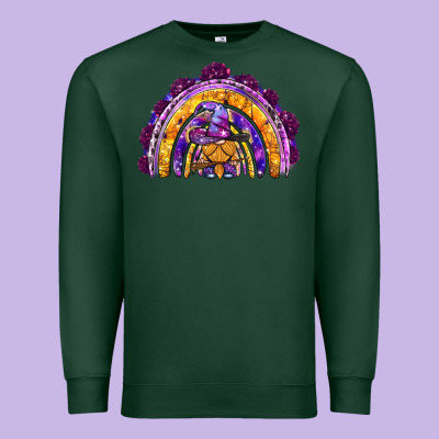 Witchy Gnome Rainbow Premium Sweatshirt Designed By Bundleandbundleshop
