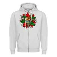 Dove Grey mexican flag sunflower Zipper Hoodie - Zillion Design Studio