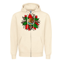 Sandshell mexican flag sunflower Zipper Hoodie - Zillion Design Studio