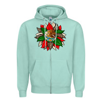 Seafoam mexican flag sunflower Zipper Hoodie - Zillion Design Studio