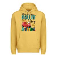 Antique Gold they see me rollin' they hatin' Premium Hoodie - MaliasSmallBusiness