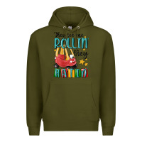 Army Green they see me rollin' they hatin' Premium Hoodie - MaliasSmallBusiness