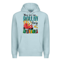 Blue Mist they see me rollin' they hatin' Premium Hoodie - MaliasSmallBusiness