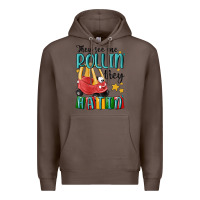 Coffee they see me rollin' they hatin' Premium Hoodie - MaliasSmallBusiness