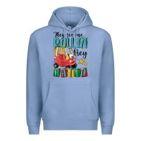 Colony Blue they see me rollin' they hatin' Premium Hoodie - MaliasSmallBusiness