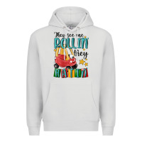 Dove Grey they see me rollin' they hatin' Premium Hoodie - MaliasSmallBusiness