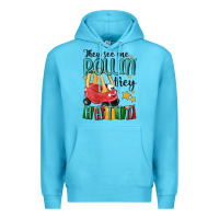 Ocean Blue they see me rollin' they hatin' Premium Hoodie - MaliasSmallBusiness