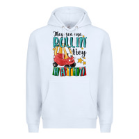 White they see me rollin' they hatin' Premium Hoodie - MaliasSmallBusiness
