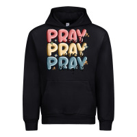 Black pray on it pray over it pray through it Urban Hoodie - MaliasSmallBusiness