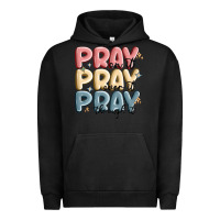 Pigment Black pray on it pray over it pray through it Urban Hoodie - MaliasSmallBusiness