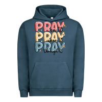 Pigment Midnight Navy pray on it pray over it pray through it Urban Hoodie - MaliasSmallBusiness