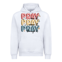White pray on it pray over it pray through it Urban Hoodie - MaliasSmallBusiness