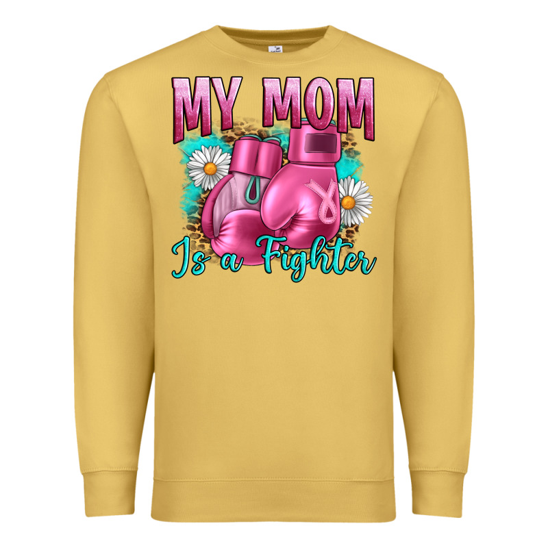 Breast Cancer My Mom Is A Fighter Premium Sweatshirt by Artiststas | Teevron