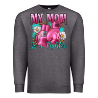 Charcoal Heather Breast Cancer My Mom Is A Fighter Premium Sweatshirt - Artiststas