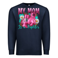 Navy Breast Cancer My Mom Is A Fighter Premium Sweatshirt - Artiststas