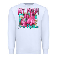White Breast Cancer My Mom Is A Fighter Premium Sweatshirt - Artiststas