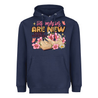 Navy his mercies are new every morning lamentations 3 2 Heavyweight Hoodie - JahusDesignShop