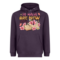 Plum his mercies are new every morning lamentations 3 2 Heavyweight Hoodie - JahusDesignShop