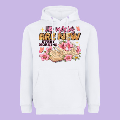 His Mercies Are New Every Morning Lamentations 3 2 Heavyweight Hoodie Designed By Jahusdesignshop