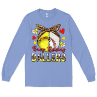 Colony Blue busy raising ballers with baseball and softball Long Sleeve Tee - texasbilliewilder