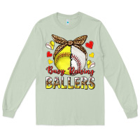 Matcha busy raising ballers with baseball and softball Long Sleeve Tee - texasbilliewilder