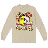 Mushroom busy raising ballers with baseball and softball Long Sleeve Tee - texasbilliewilder