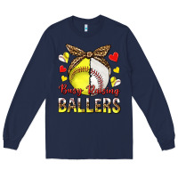 Navy busy raising ballers with baseball and softball Long Sleeve Tee - texasbilliewilder