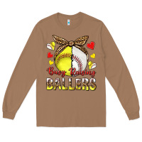Toasted Coconut busy raising ballers with baseball and softball Long Sleeve Tee - texasbilliewilder
