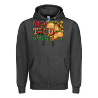 Charcoal Heather Let's Taco 'Bout It Zipper Hoodie - texasbilliewilder