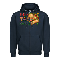 Navy Let's Taco 'Bout It Zipper Hoodie - texasbilliewilder