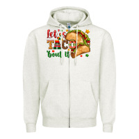 Oatmeal Heather Let's Taco 'Bout It Zipper Hoodie - texasbilliewilder
