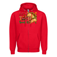 Red Let's Taco 'Bout It Zipper Hoodie - texasbilliewilder