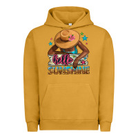 Pigment Peanut Butter hello sunshine Urban Hoodie - NancyCooperArtShop