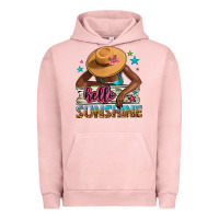 Pigment Salmon hello sunshine Urban Hoodie - NancyCooperArtShop