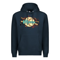 Navy softball mama Premium Hoodie - MaliasSmallBusiness