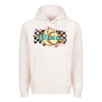 Pale Pink softball mama Premium Hoodie - MaliasSmallBusiness