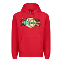 Red softball mama Premium Hoodie - MaliasSmallBusiness