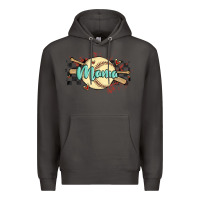 Smoke softball mama Premium Hoodie - MaliasSmallBusiness