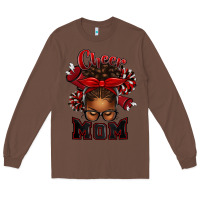 Chestnut cheer mom afro messy bun Long Sleeve Tee - texasbilliewilder