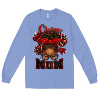 Colony Blue cheer mom afro messy bun Long Sleeve Tee - texasbilliewilder