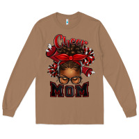 Toasted Coconut cheer mom afro messy bun Long Sleeve Tee - texasbilliewilder