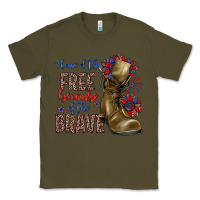 Army Green home of the free because of the brave Classic Tee - Zillion Design Studio