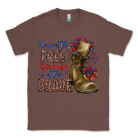 Chestnut home of the free because of the brave Classic Tee - Zillion Design Studio