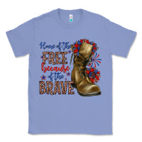 Colony Blue home of the free because of the brave Classic Tee - Zillion Design Studio