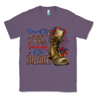 Lavender home of the free because of the brave Classic Tee - Zillion Design Studio