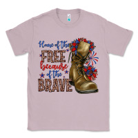 Lilac home of the free because of the brave Classic Tee - Zillion Design Studio