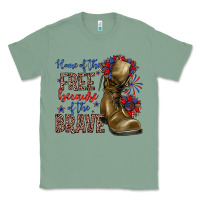 Sage home of the free because of the brave Classic Tee - Zillion Design Studio
