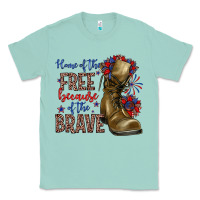 Seafoam home of the free because of the brave Classic Tee - Zillion Design Studio
